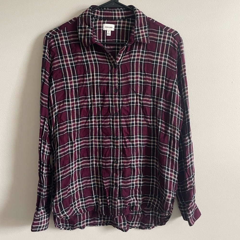 Sneak Peek plaid blouse